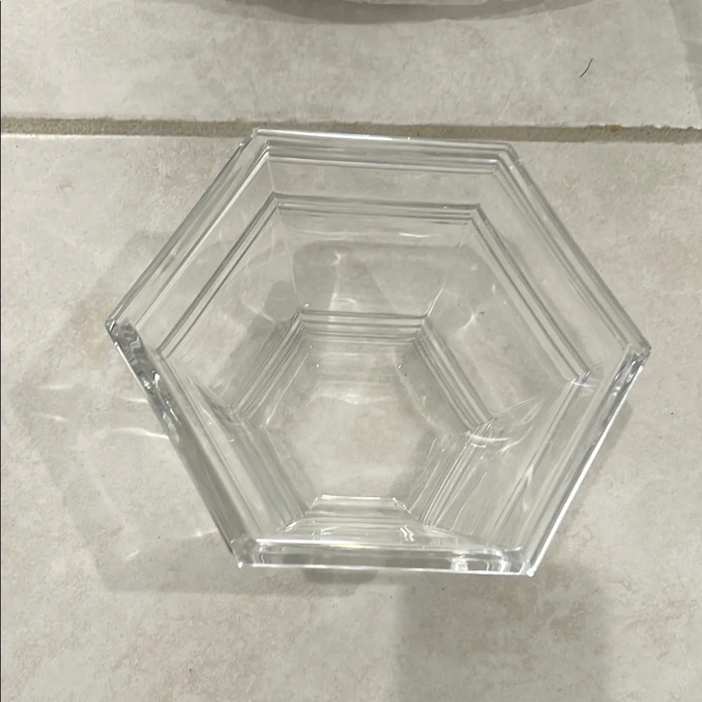 Tiffany Hexagonal Clear Glass Tumbler